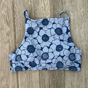 Aerie blue high neck bikini top